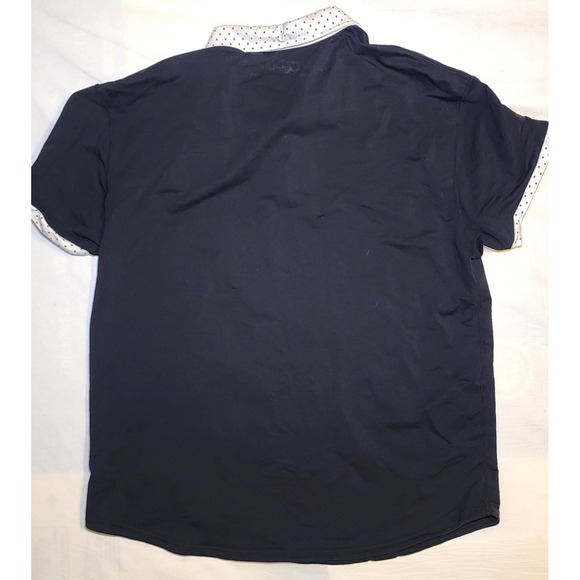 BYLT Mens Premium Basics Lux Polo Shirt Black XXL Short Sleeve Dot Collar Golf - Picture 6 of 7